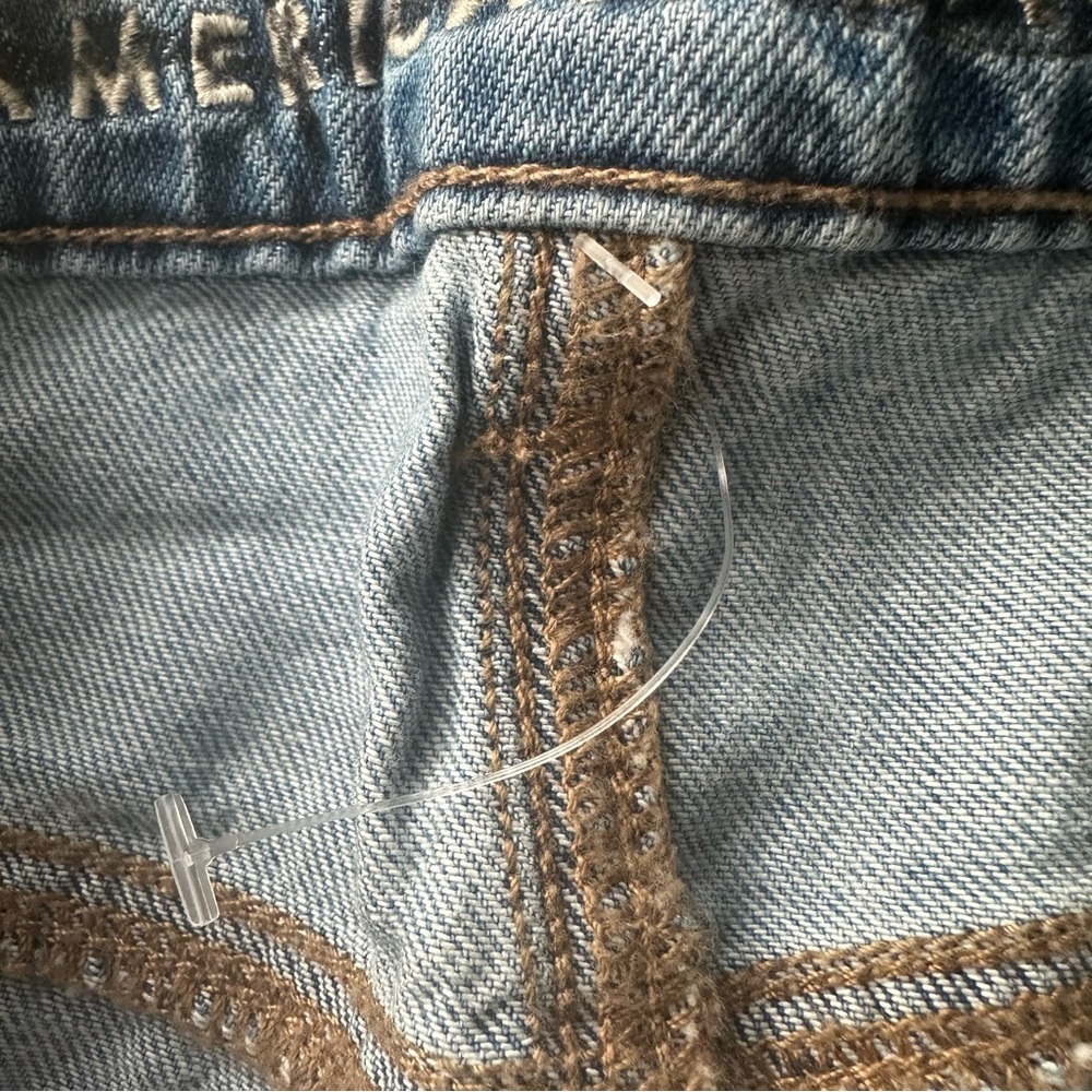 American Eagle Women's Denim Ruffle Mini Skirt Size 6 NWOT - Picture 6 of 9